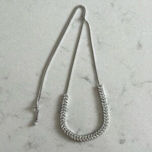 LIM LIM Marquis Cut Clear Crystal/Silver Adjustable Choker/Necklace